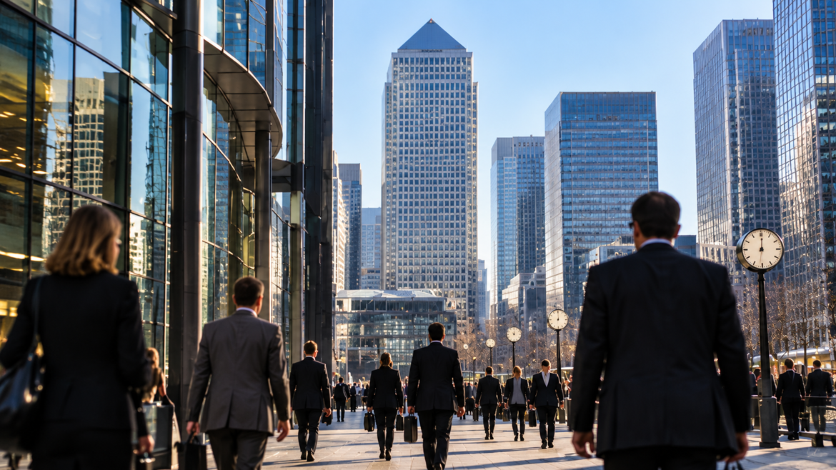 Canary Wharf London skyline
