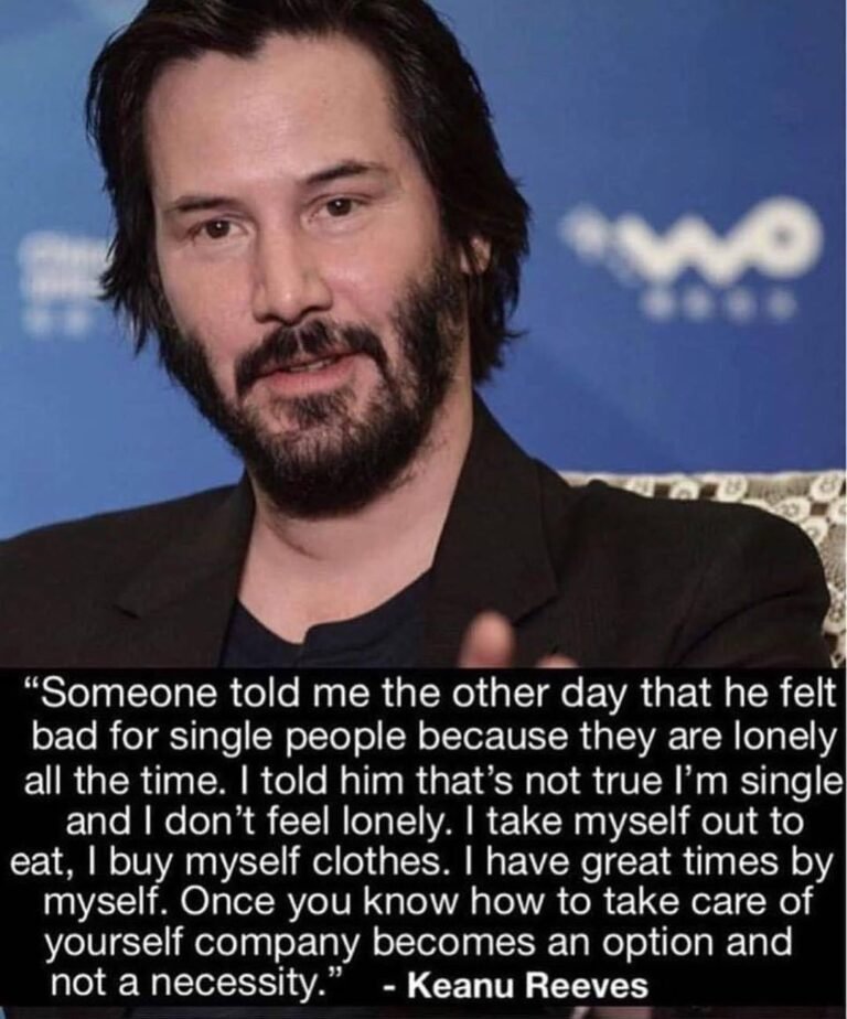 Keanu Reeves Single quote