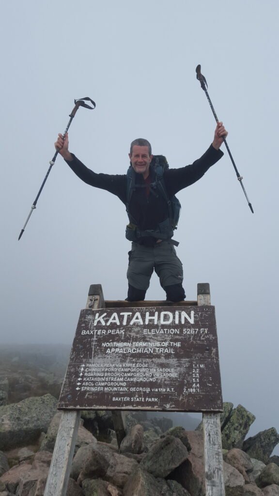 Robbie at end of The Appalachian Trail