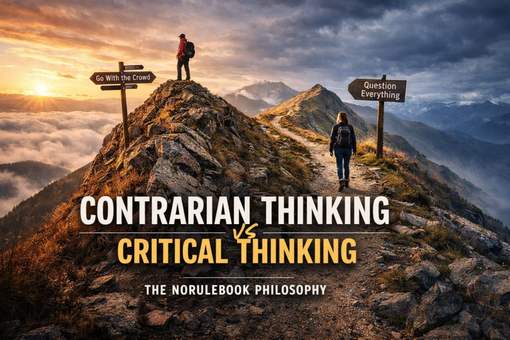 Contrarian Thinking v Critical Thinking image