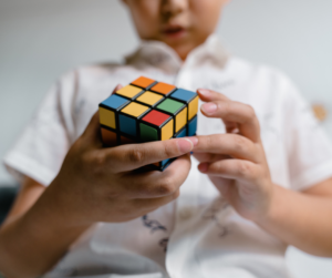 Rubik's Cube and Child Image