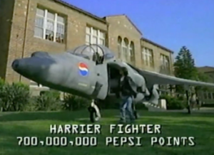 Harrier jet Pepsi Points