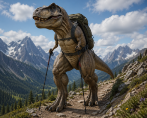 Tyrannosaurus Rex hiker