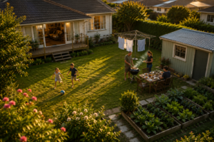Kiwi Dream quarter acre backyard