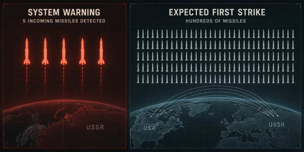 Cold War missile alert comparison image