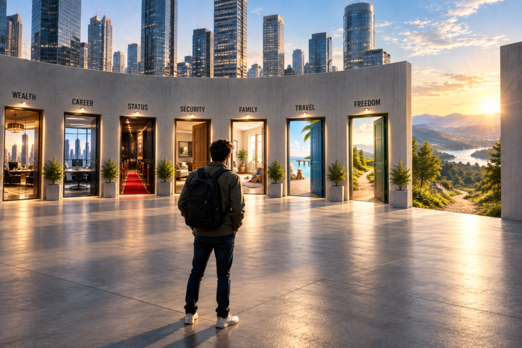 Doors to different destinations image