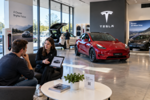 Tesla direct to consumer showroom