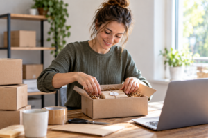 packing and shipping orders